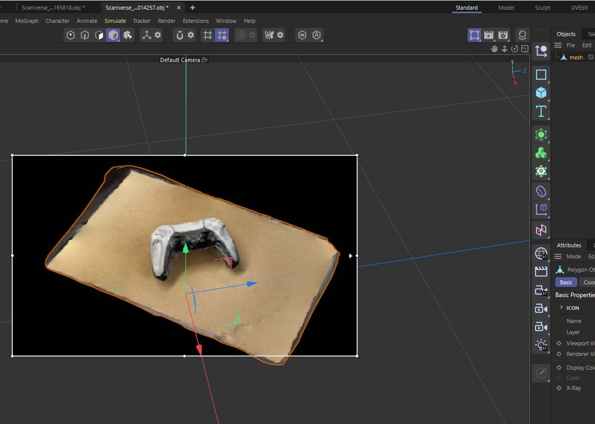 Activity 2 Scaniverse and Cinema 4D proccess work